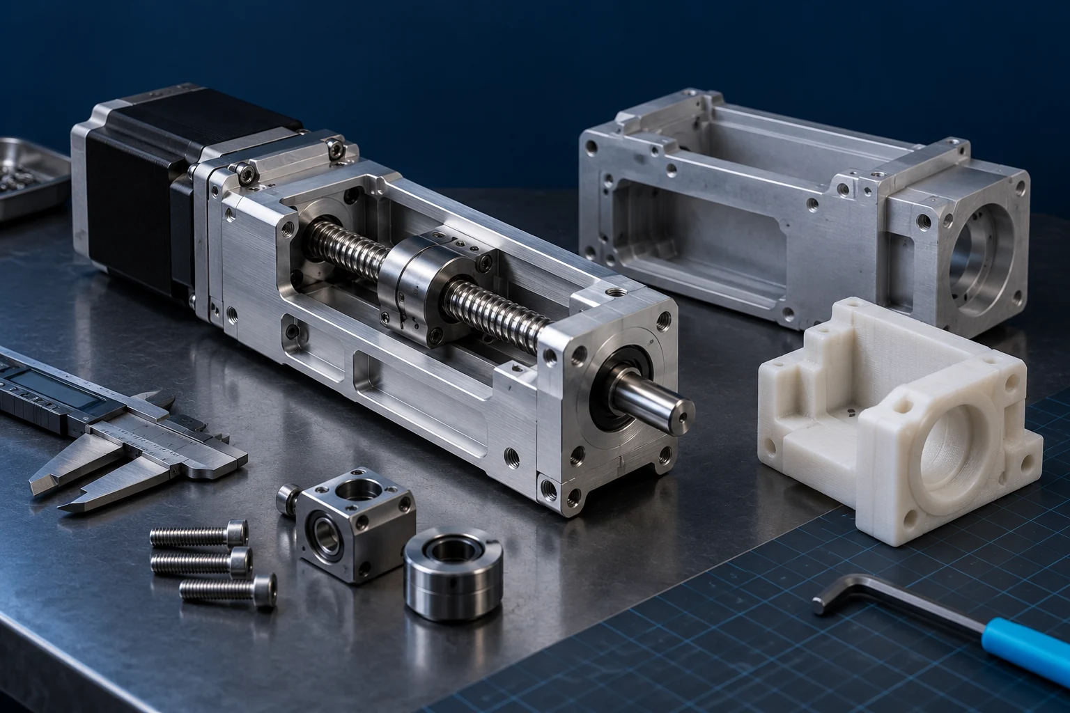 Illustrative actuator prototype and development components